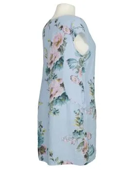 Leinenkleid mit Rosen in  hellblau von Puro Lino (Bild 2)