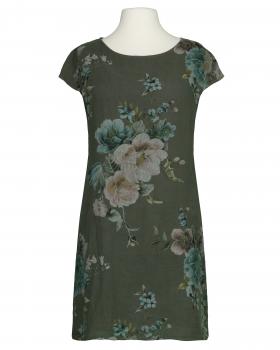 Leinenkleid mit Rosen in  khaki von Puro Lino (Bild 1)