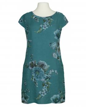 Leinenkleid mit Rosen in  petrol von Puro Lino (Bild 1)