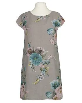Leinenkleid mit Rosen in  taupe von Puro Lino (Bild 1)