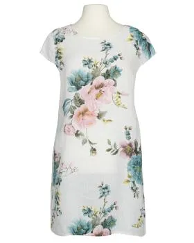 Leinenkleid mit Rosen in  wei� von Puro Lino (Bild 1)