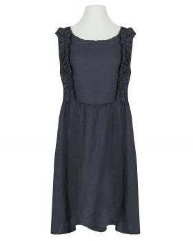 Leinenkleid mit Rschen in  anthrazit von Made in Italy (Bild 1)