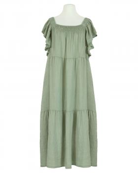 Leinenkleid mit Rschen in  khaki von Made in Italy (Bild 1)