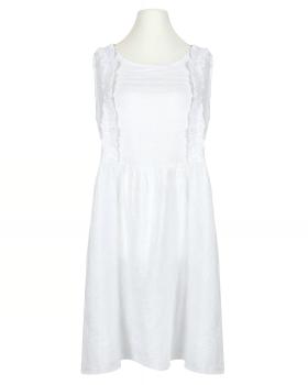 Leinenkleid mit Rschen in  weiss von Made in Italy (Bild 1)