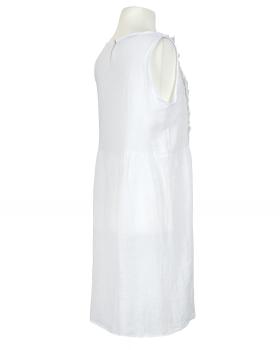 Leinenkleid mit Rschen in  weiss von Made in Italy (Bild 2)