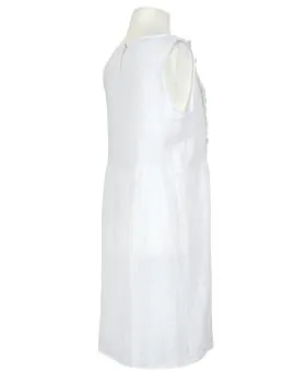 Leinenkleid mit R�schen in  wei� von Made in Italy (Bild 2)