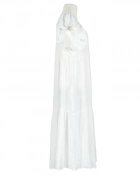 Leinenkleid mit Rschen in  weiss von Made in Italy (Bild 2)