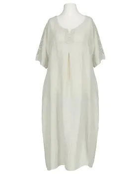 Leinenkleid mit Spitze in  beige von Puro Lino (Bild 1)