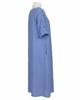 Leinenkleid mit Spitze in  blau von Puro Lino (Bild 2)