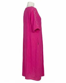 Leinenkleid mit Spitze in  fuchsia von Puro Lino (Bild 2)