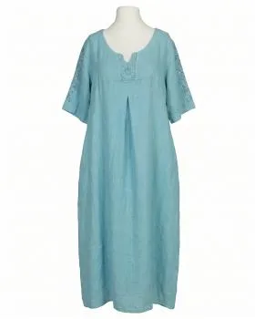 Leinenkleid mit Spitze in  mint von Puro Lino (Bild 1)