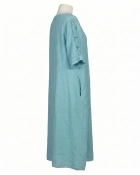 Leinenkleid mit Spitze in  mint von Puro Lino (Bild 2)