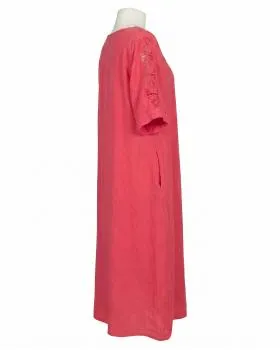 Leinenkleid mit Spitze in  rot von Puro Lino (Bild 2)