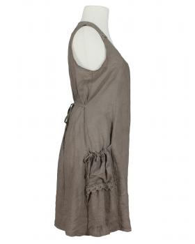 Leinenkleid mit Spitze in  braun von Puro Lino (Bild 3)