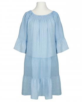 Leinenkleid mit Stickerei in  hellblau von Puro Lino (Bild 1)