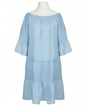 Leinenkleid mit Stickerei in  hellblau von Puro Lino (Bild 2)