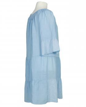 Leinenkleid mit Stickerei in  hellblau von Puro Lino (Bild 3)