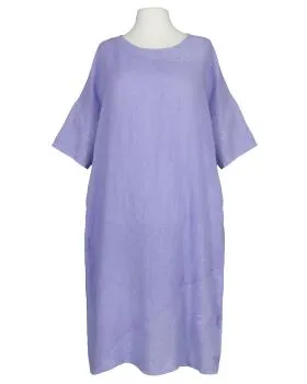 Leinenkleid mit Stickerei in  lila von Puro Lino (Bild 1)