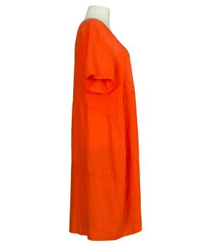 Leinenkleid mit Stickerei in  orange von Puro Lino (Bild 2)