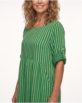 Leinenkleid mit Streifen in  gr�n von Puro Lino (Bild 5)
