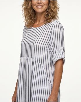 Leinenkleid mit Streifen in  wei� von Puro Lino (Bild 5)