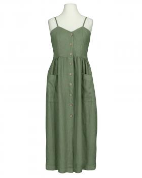 Leinenkleid mit Taschen in  khaki von Puro Lino (Bild 1)