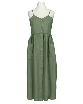 Leinenkleid mit Taschen in  khaki von Puro Lino (Bild 1)
