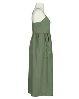 Leinenkleid mit Taschen in  khaki von Puro Lino (Bild 2)