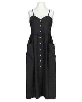 Leinenkleid mit Taschen in  schwarz von Puro Lino (Bild 1)