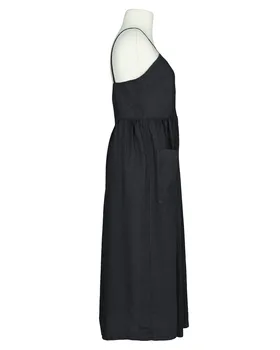 Leinenkleid mit Taschen in  schwarz von Puro Lino (Bild 2)