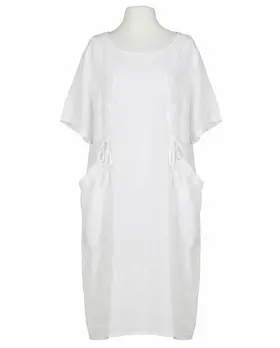 Leinenkleid mit Taschen in  wei� von Puro Lino (Bild 1)