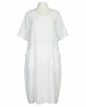 Leinenkleid mit Taschen in  wei� von Puro Lino (Bild 1)