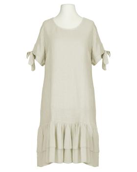 Leinenkleid mit Volant in  beige von Made in Italy (Bild 1)