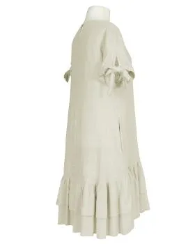 Leinenkleid mit Volant in  beige von Made in Italy (Bild 3)