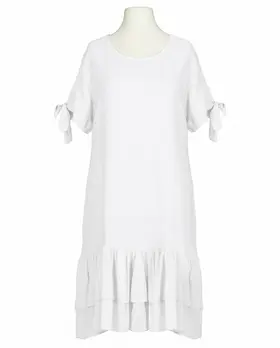 Leinenkleid mit Volant in  wei� von Made in Italy (Bild 1)