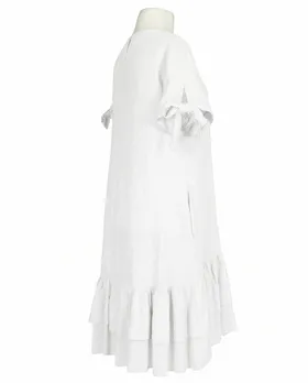 Leinenkleid mit Volant in  wei� von Made in Italy (Bild 2)