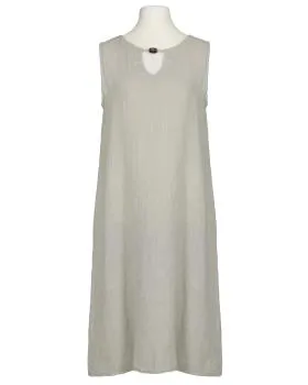 Leinenkleid mit Zierkugel in  beige von Puro Lino (Bild 1)