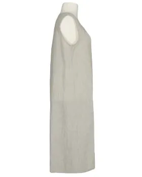 Leinenkleid mit Zierkugel in  beige von Puro Lino (Bild 2)