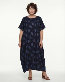 Leinenkleid Print in  blau von Made in Italy (Bild 3)