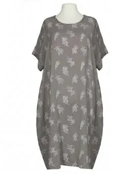 Leinenkleid Print in  braun von Puro Lino (Bild 1)