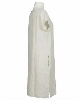 Leinenkleid Schlitzausschnitt in  beige von Puro Lino (Bild 2)