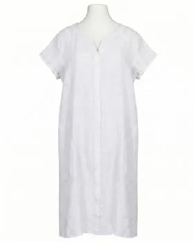 Leinenkleid Schlitzausschnitt in  wei� von Puro Lino (Bild 1)