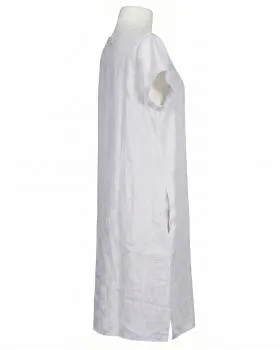 Leinenkleid Schlitzausschnitt in  wei� von Puro Lino (Bild 2)