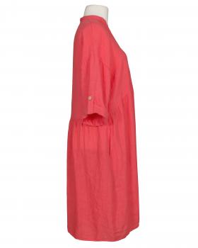 Leinenkleid Stehkragen in  koralle von Puro Lino (Bild 2)