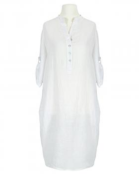 Leinenkleid Stehkragen in  weiss von Nana Ricci (Bild 1)