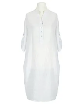 Leinenkleid Stehkragen in  wei� von Nana Ricci (Bild 1)
