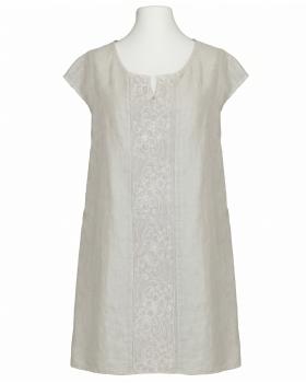 Leinenkleid Stickerei in  beige von Puro Lino (Bild 1)