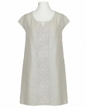 Leinenkleid Stickerei in  beige von Puro Lino (Bild 1)
