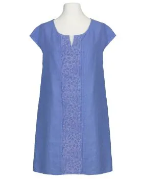 Leinenkleid Stickerei in  blau von Puro Lino (Bild 1)