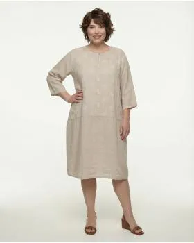 Leinenkleid Stickerei in  rosa von Nana Ricci (Bild 2)